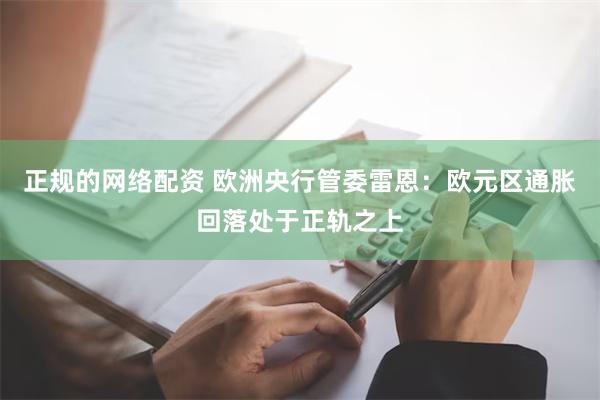 正规的网络配资 欧洲央行管委雷恩：欧元区通胀回落处于正轨之上