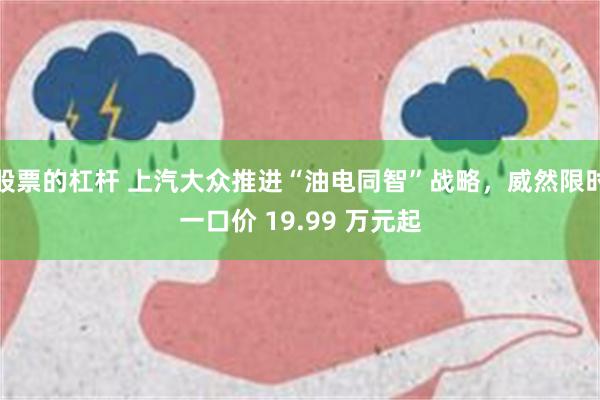 股票的杠杆 上汽大众推进“油电同智”战略，威然限时一口价 19.99 万元起