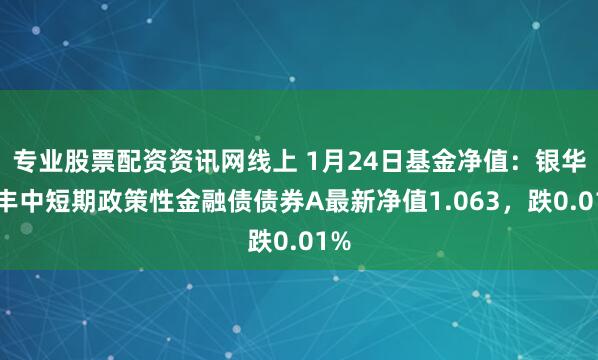 专业股票配资资讯网线上 1月24日基金净值：银华安丰中短期政策性金融债债券A最新净值1.063，跌0.01%